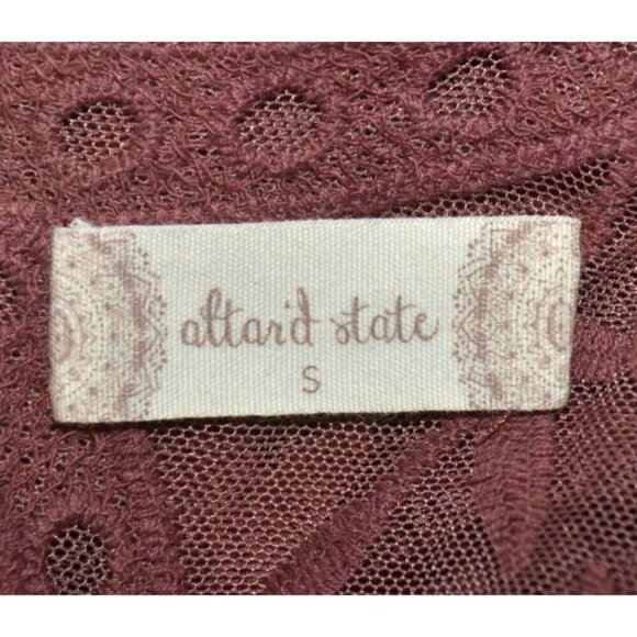 Altar’d State Lace Overlay Maxi Dress Dusty Rose Size S Romantic Feminine - Picture 13 of 15